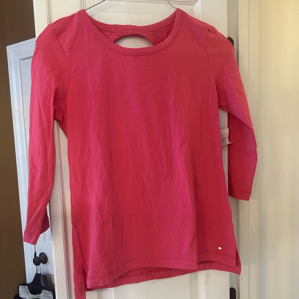 NEW NWT Kate spade 3/4 sleeve pink top COLOR:pink SIZE: medium